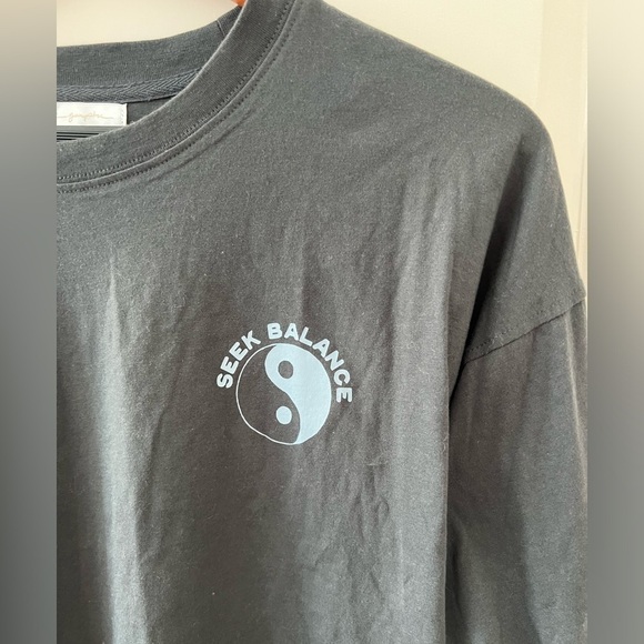 SPIRITUAL GANGSTER PEACE CARA LONG SLEEVE VINTAGE BLACK TEE - Picture 8 of 16